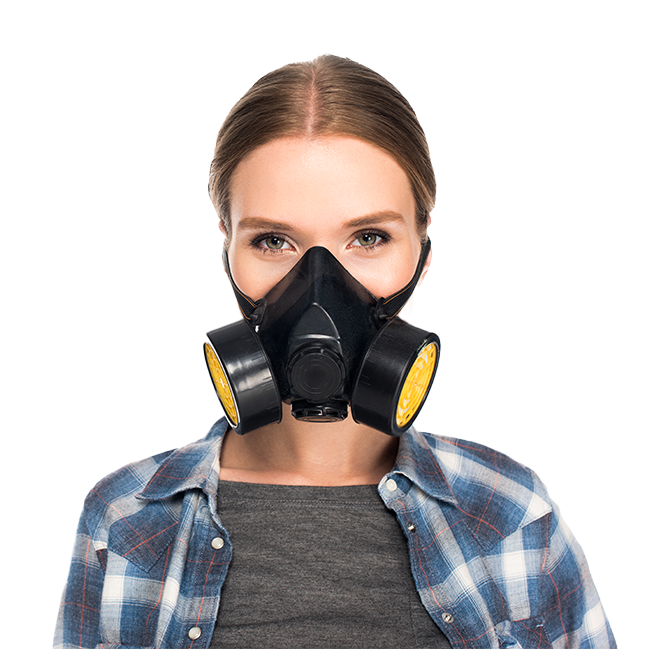 Female Respirator Isolated