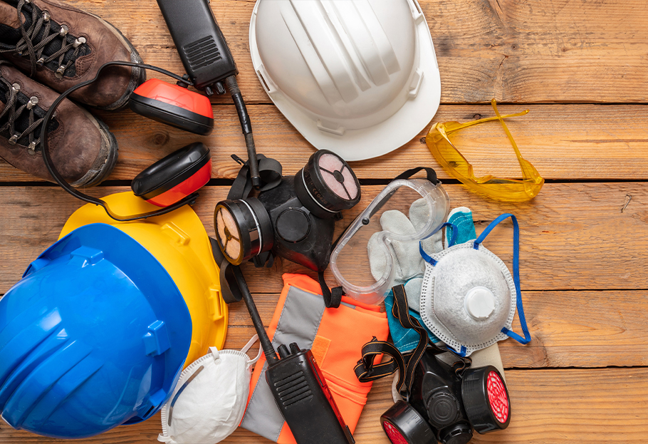 Respirators used in construction